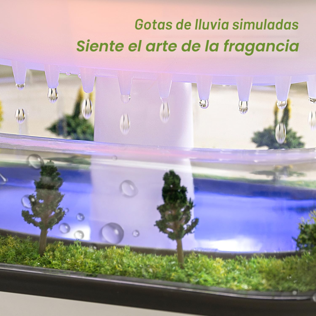 Humidificador Zoveri con efecto lluvia y vapor